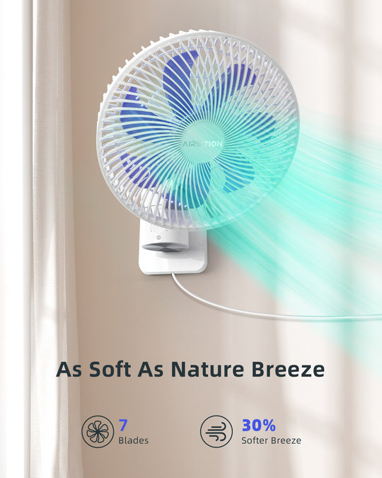 8'' Small Wall Mount Fan with Remote Control