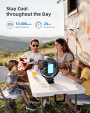 OPOLAR Clip on Fan | 10000 mAh Rechargeable Battery, 8 inch