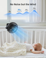 OPOLAR Clip on Fan | 10000 mAh Rechargeable Battery, 8 inch