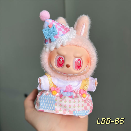 17cm Labubu clothing set - Chic and sporty casual(Clothes Only)