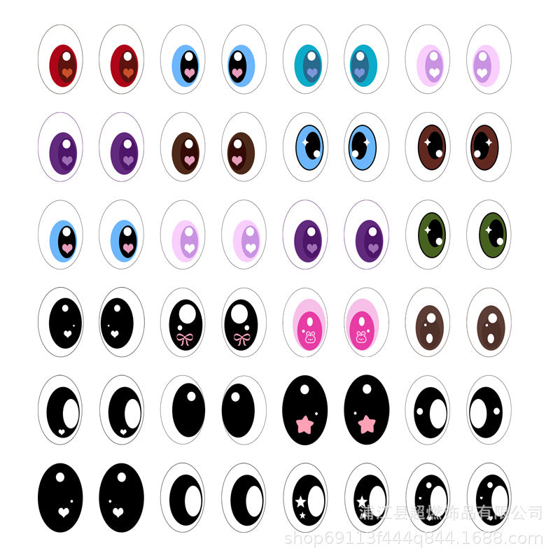 17cm Labubu accessories - Customizable colorful eyes