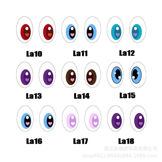 17cm Labubu accessories - Customizable colorful eyes