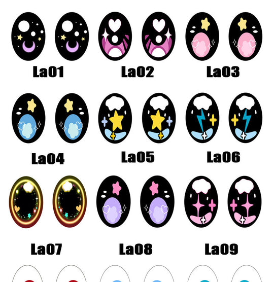 17cm Labubu accessories - Customizable colorful eyes