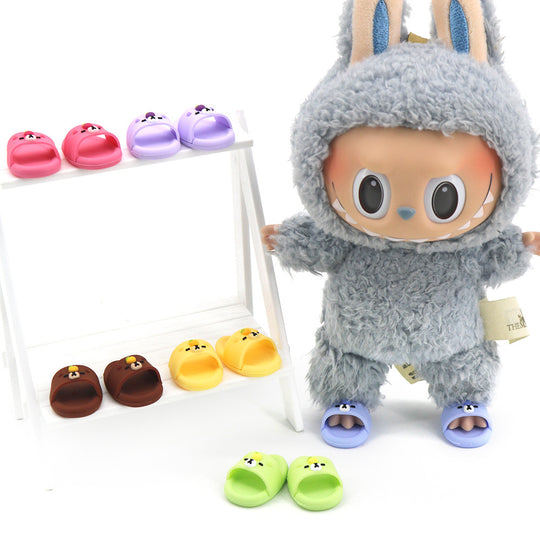 17cm Labubu shoes- Playful summer shark sandals