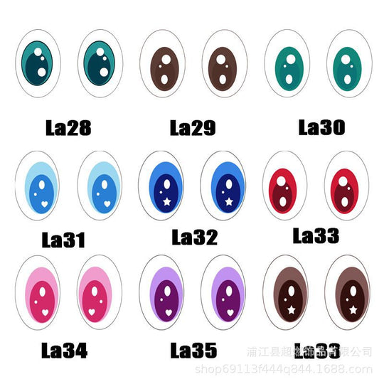 17cm Labubu accessories - Customizable colorful eyes