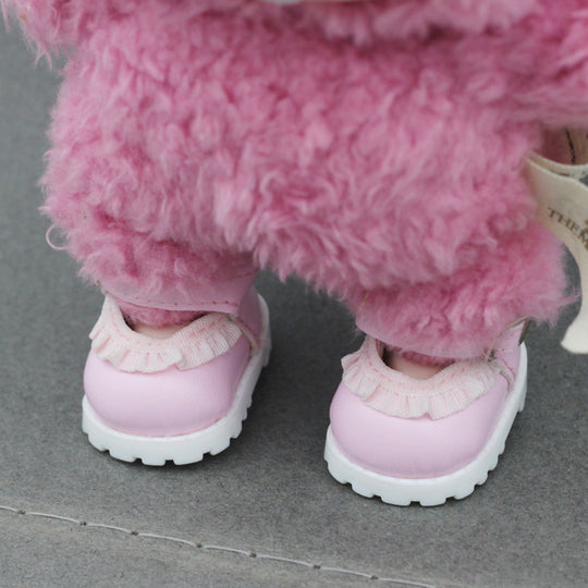 17cm Labubu shoes - Princess-inspired lace-detail leather