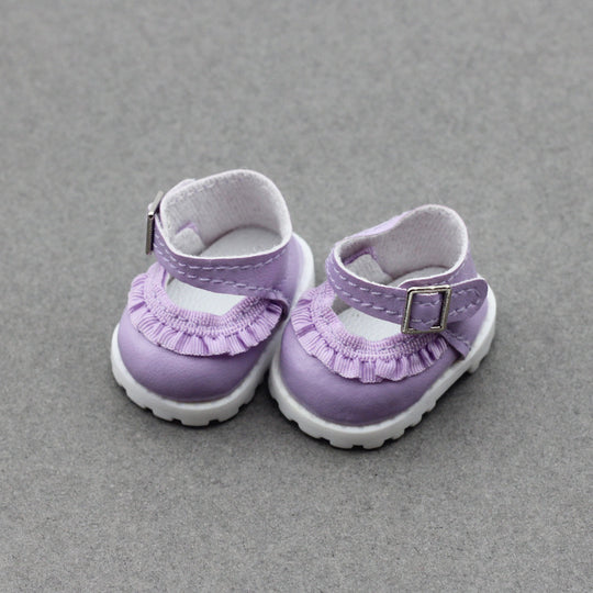 17cm Labubu shoes - Princess-inspired lace-detail leather