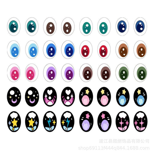 17cm Labubu accessories - Customizable colorful eyes