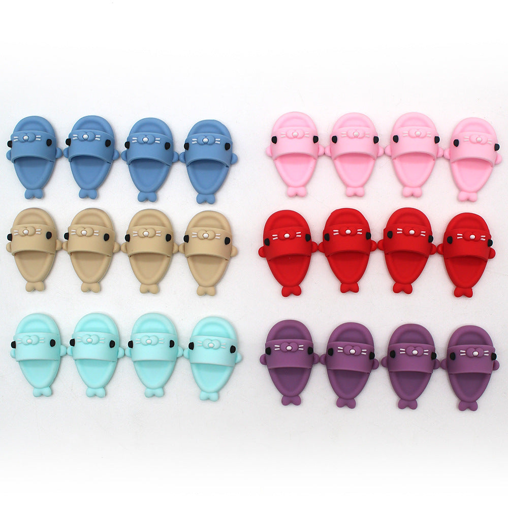 17cm Labubu shoes- Playful summer shark sandals