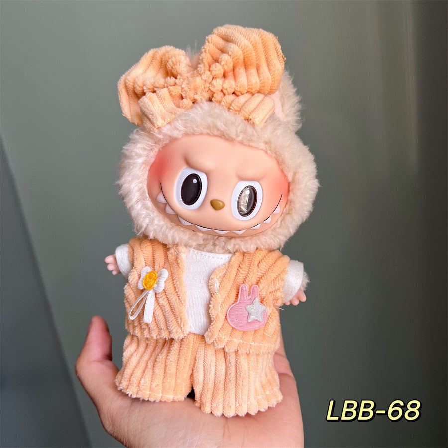17cm Labubu clothing set - Chic and sporty casual(Clothes Only)