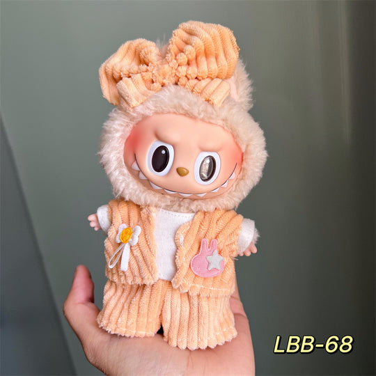 17cm Labubu clothing set - Chic and sporty casual(Clothes Only)