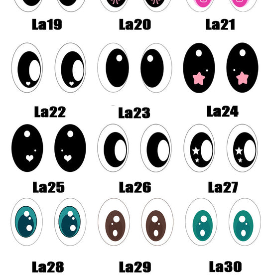 17cm Labubu accessories - Customizable colorful eyes