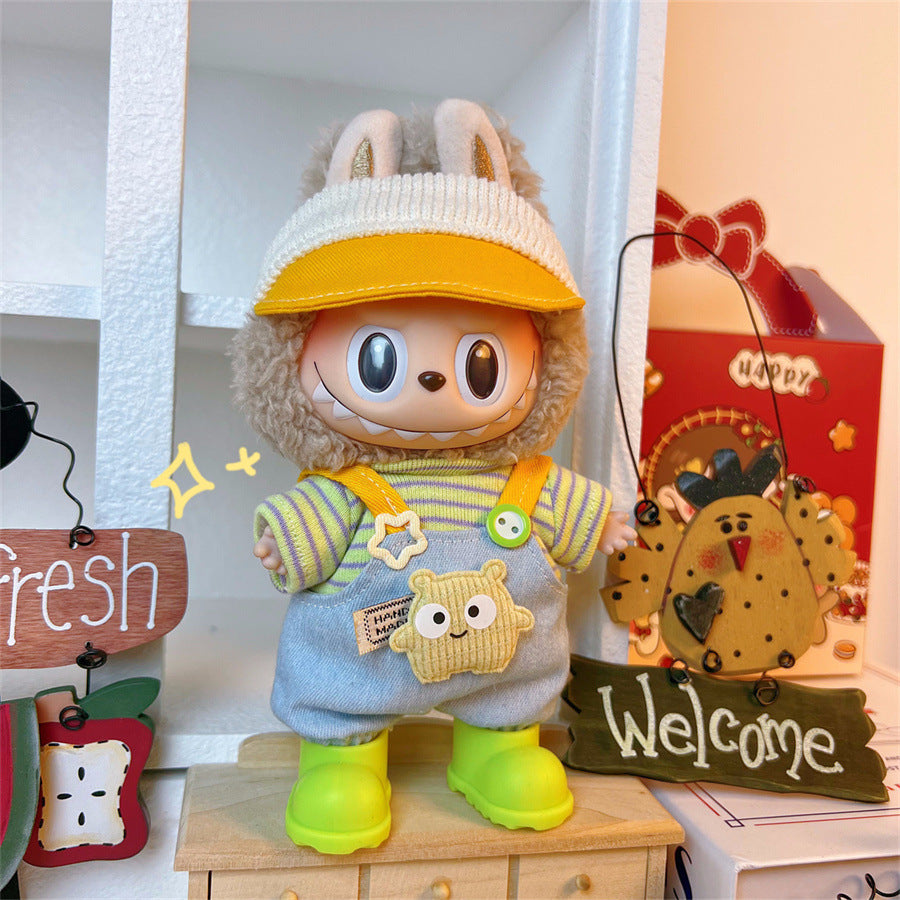 17cm Labubu clothing set - Chic and sporty casual(Clothes Only)