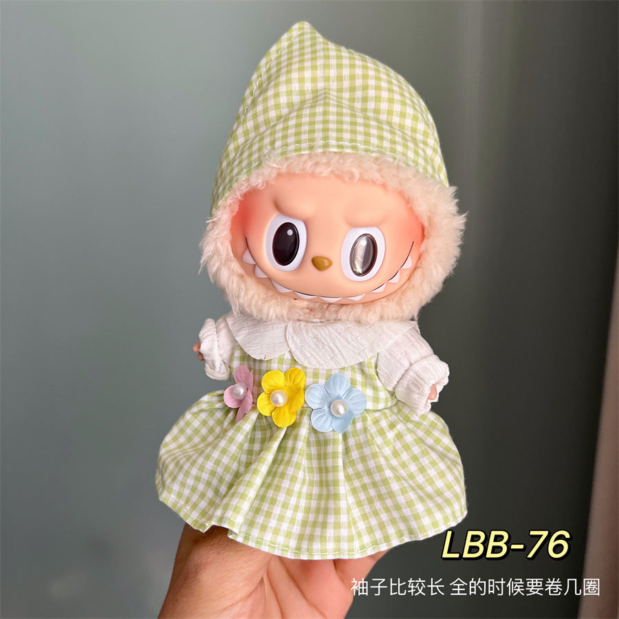 17cm Labubu clothing set - Chic and sporty casual(Clothes Only)