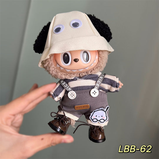 17cm Labubu clothing set - Chic and sporty casual(Clothes Only)