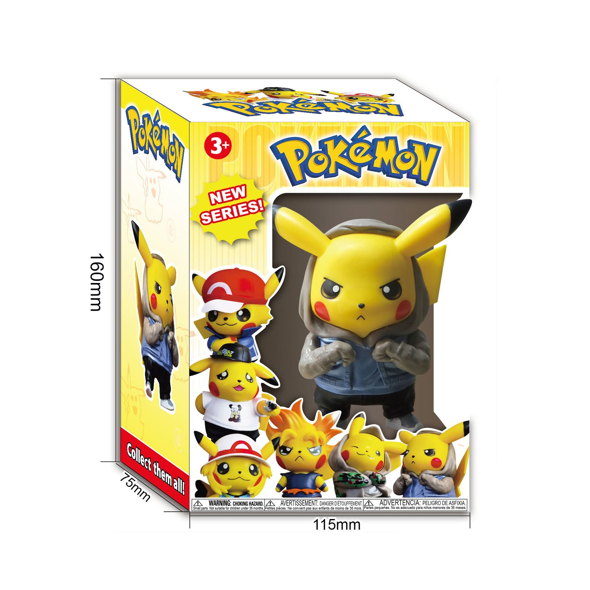 Cross border 4-inch new Pikachu POP boxed 6 PVC solid figurine figurines Pikachu Pok é mon ornaments for foreign trade