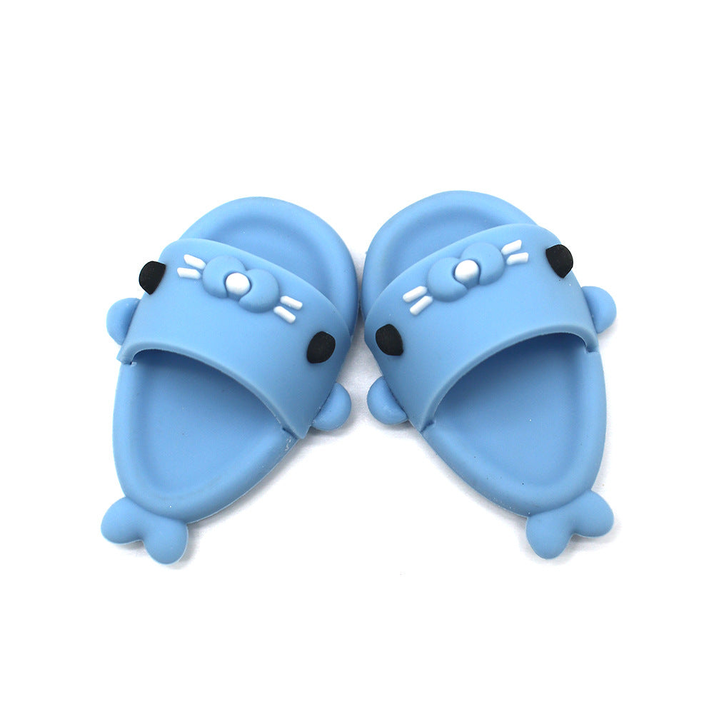 17cm Labubu shoes- Playful summer shark sandals