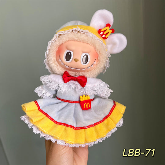 17cm Labubu clothing set - Chic and sporty casual(Clothes Only)
