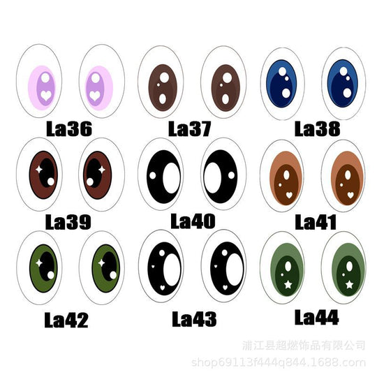 17cm Labubu accessories - Customizable colorful eyes