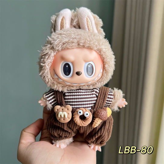 17cm Labubu clothing set - Chic and sporty casual(Clothes Only)