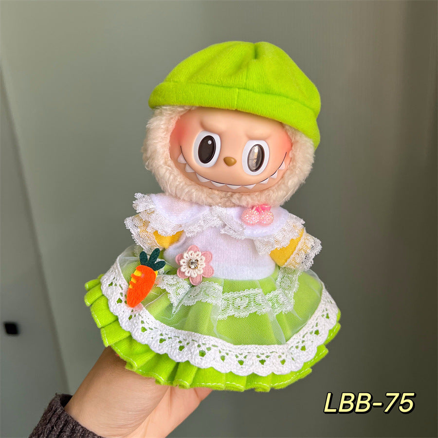 17cm Labubu clothing set - Chic and sporty casual(Clothes Only)