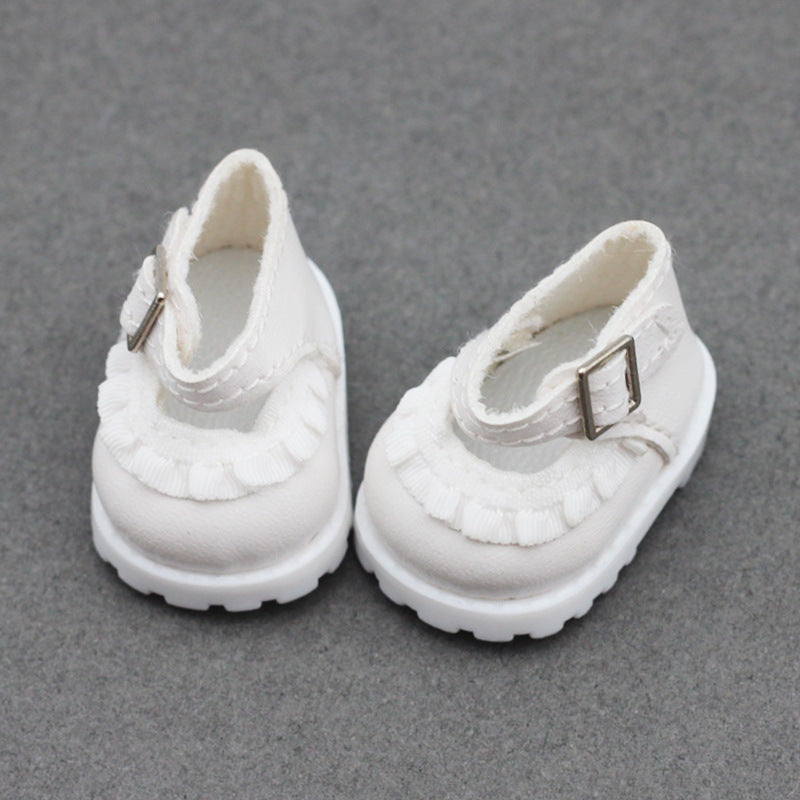 17cm Labubu shoes - Princess-inspired lace-detail leather