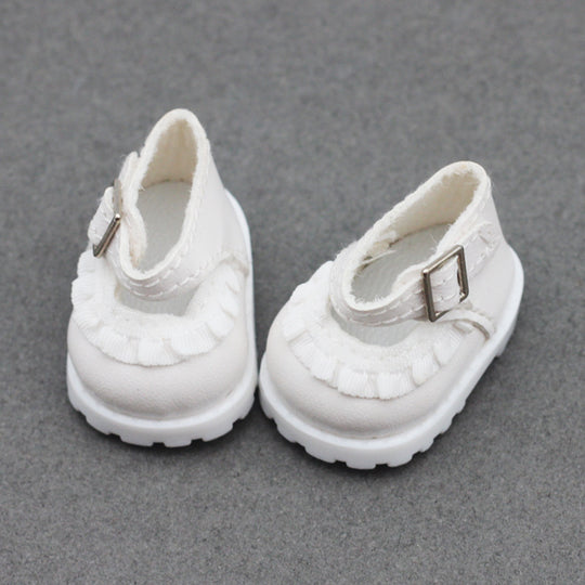 17cm Labubu shoes - Princess-inspired lace-detail leather