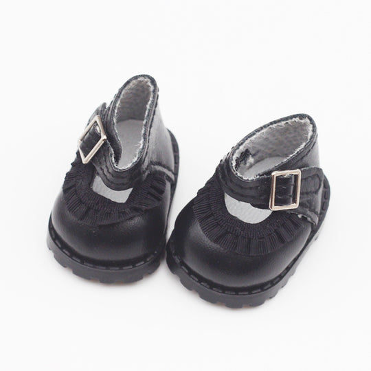 17cm Labubu shoes - Princess-inspired lace-detail leather