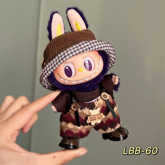 17cm Labubu clothing set - Chic and sporty casual(Clothes Only)