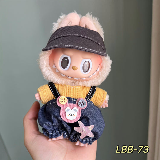17cm Labubu clothing set - Chic and sporty casual(Clothes Only)