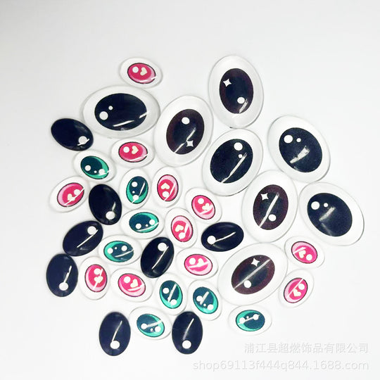 17cm Labubu accessories - Customizable colorful eyes
