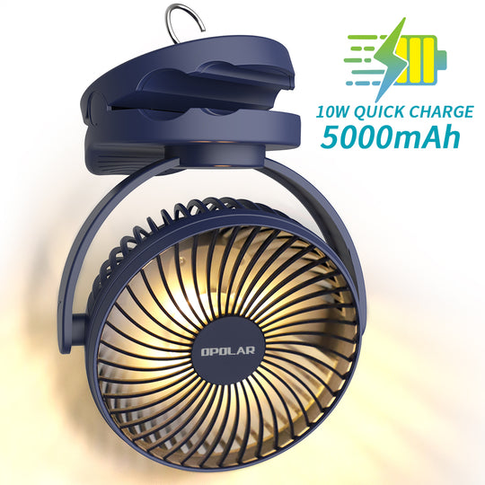 OPOLAR Camping Lantern Clip On Fan | 5000mAh/10000mAh