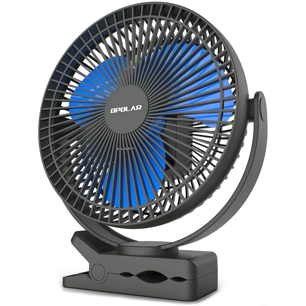 OPOLAR Clip on Fan | 10000 mAh Rechargeable Battery, 8 inch