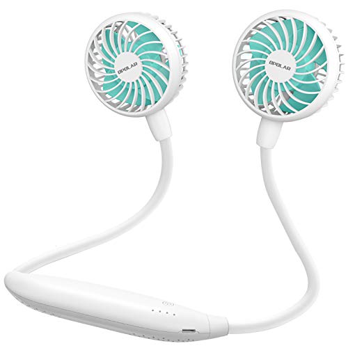 OPOLAR 2600mAh Neck Fan with 6 Speeds Airflow, Ultra Quiet