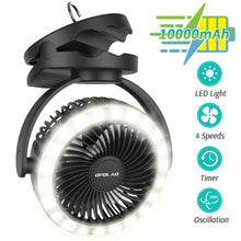 Load image into Gallery viewer, OPOLAR Camping Lantern Clip On Fan | 10000mAh 6-Inch
