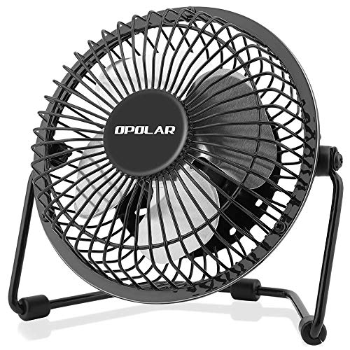 OPOLAR Mini USB Desk Fan | Metal Design, 3.9 ft USB Cord