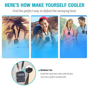 OPOLAR Personal Mini Waist Clip On Fan | 6000mAh Rechargeable Battery