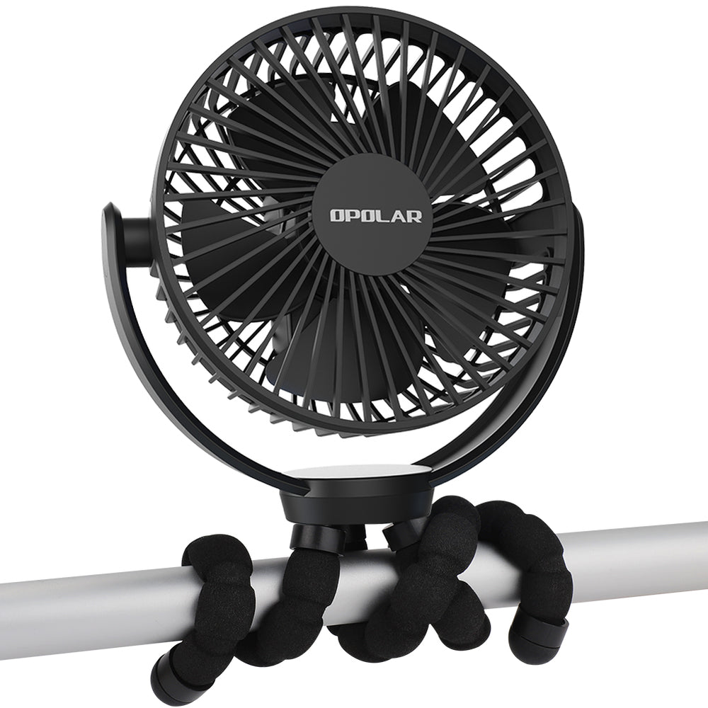 OPOLAR New 5200mAh Flexible Tripod Clip Fan