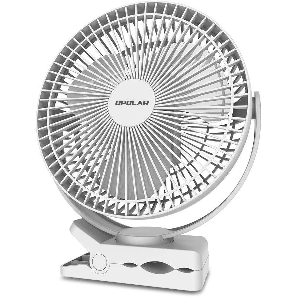OPOLAR Clip on Fan | 10000 mAh Rechargeable Battery, 8 inch