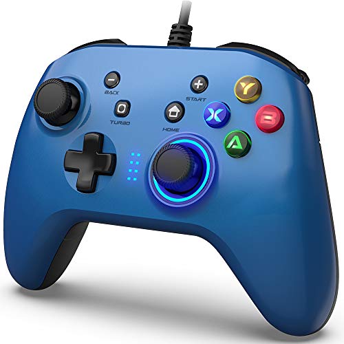 Wired Gaming Controller, Joystick Gamepad with Dual-Vibration PC Game Controller Compatible with PS3, Switch, Windows 10/8/7 PC, Laptop, TV Box, Android Mobile Phones, 6.5 ft USB Cable