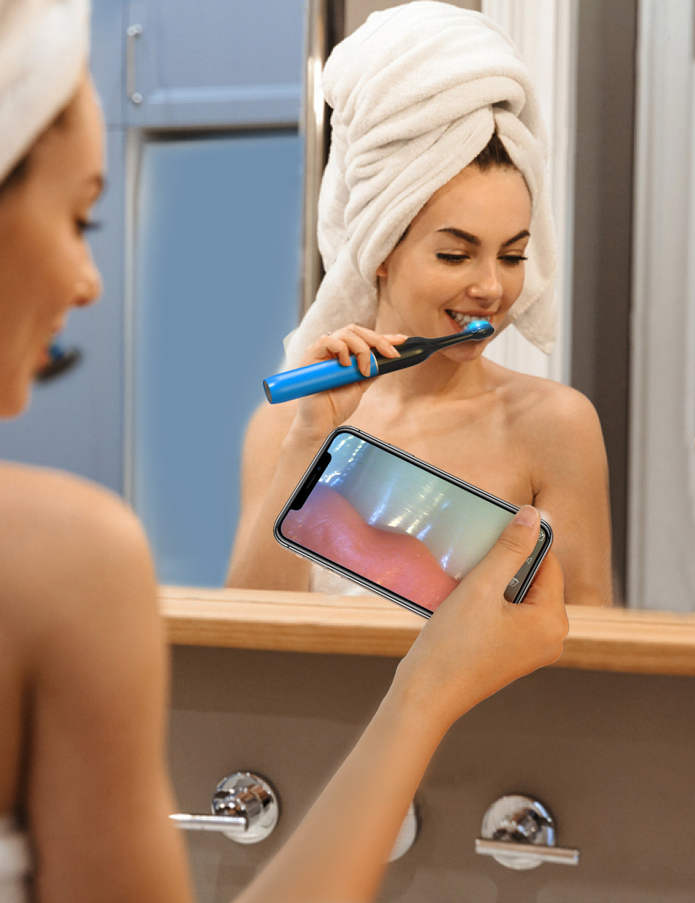 BYEBUG Electric Toothbrush with Camera, Daily Visible Teeth Care