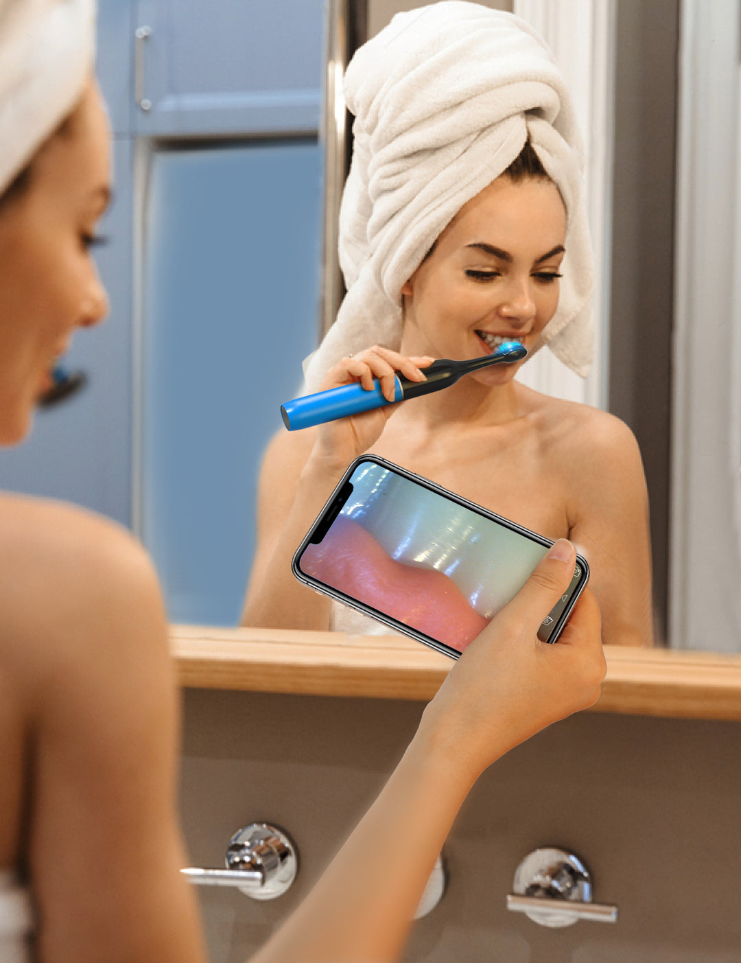 BYEBUG Electric Toothbrush with Camera, Daily Visible Teeth Care