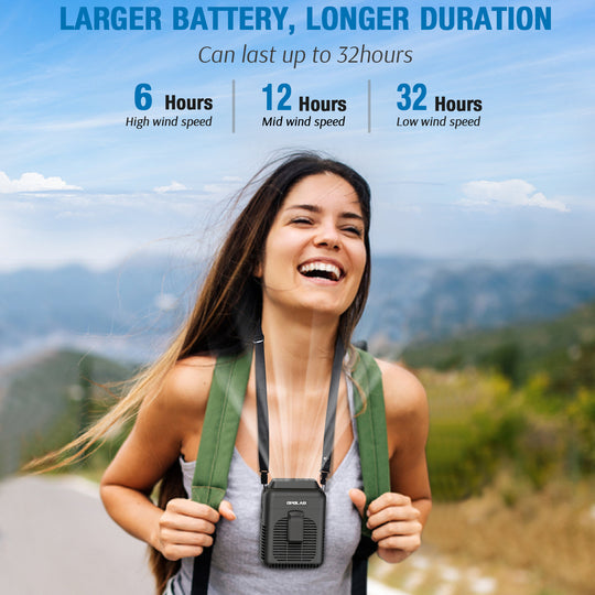 OPOLAR Mini Personal Waist Clip Fan | 8000mAh 2A Fast Charge