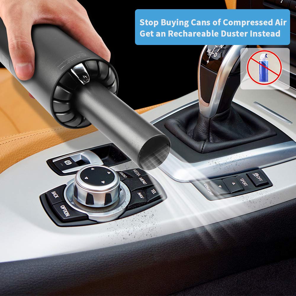 Upgraded Battery Operated Air Duster Vacuum Blower 2 in 1