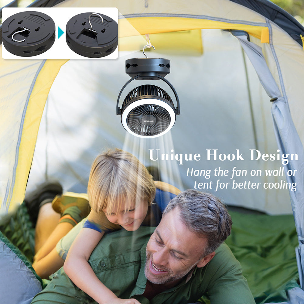 OPOLAR Camping Lantern Clip On Fan | 10000mAh 6-Inch