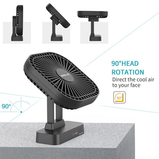 OPOLAR USB or AA Battery Operated Desk Fan with Timer Function | 8 inc ...