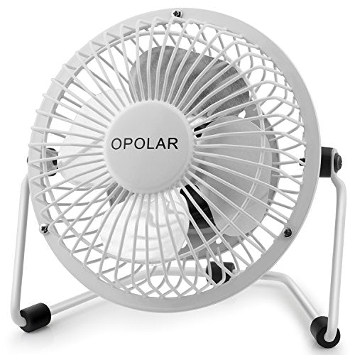 OPOLAR Mini USB Desk Fan | Metal Design, 3.9 ft USB Cord
