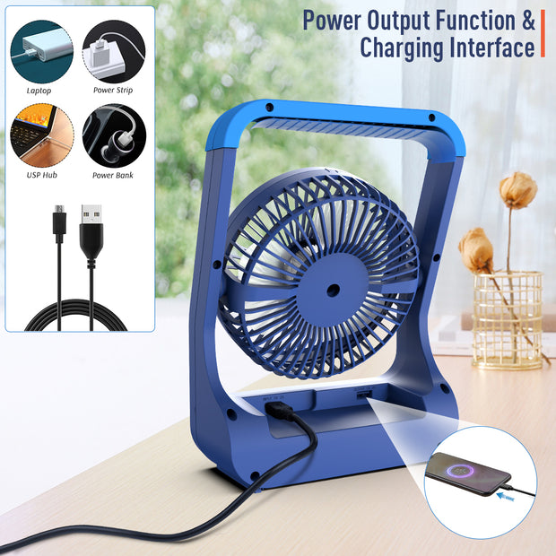 OPOLAR NEW 20000mAh Rechargeable Battery Operated Desk Fan