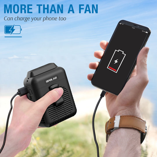 OPOLAR Mini Personal Waist Clip Fan | 8000mAh 2A Fast Charge