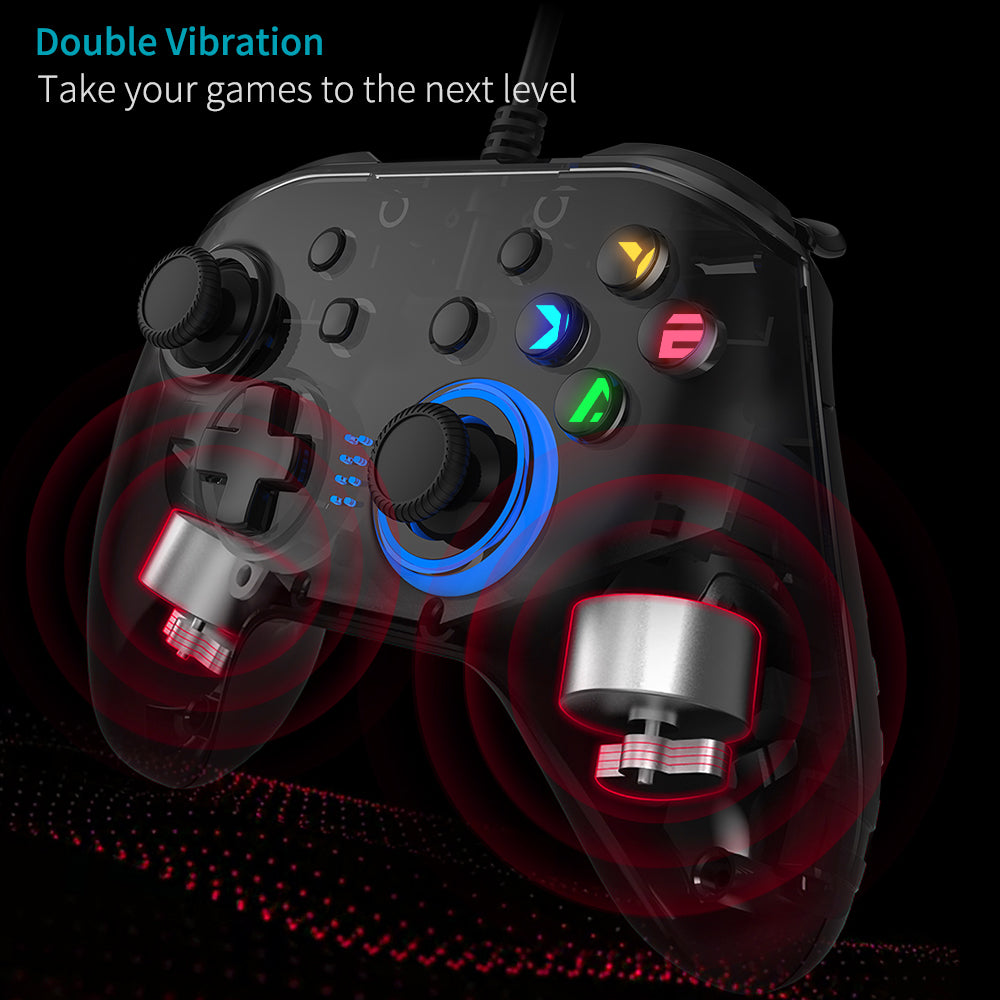 Joystick Gamepad with Dual-Vibration PC Game Controller